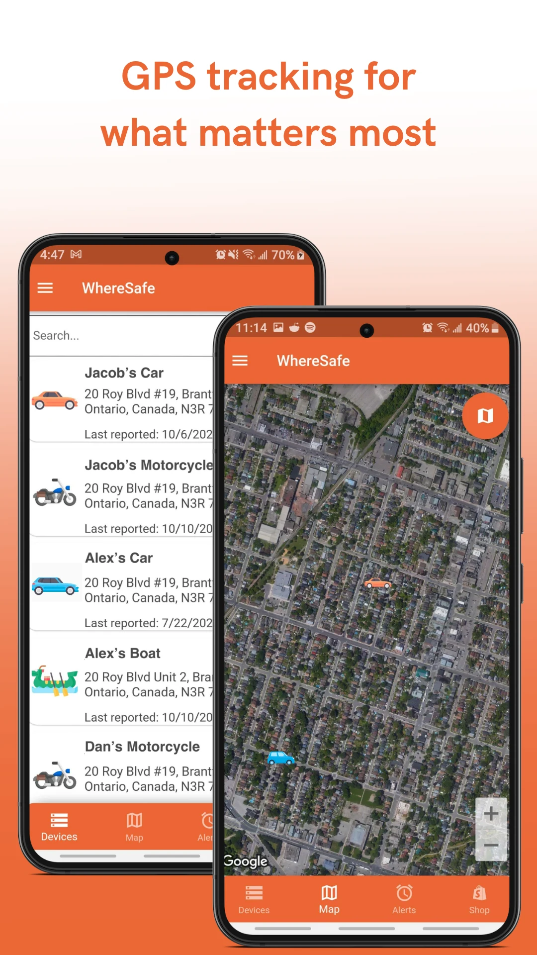 WhereSafe screenshot